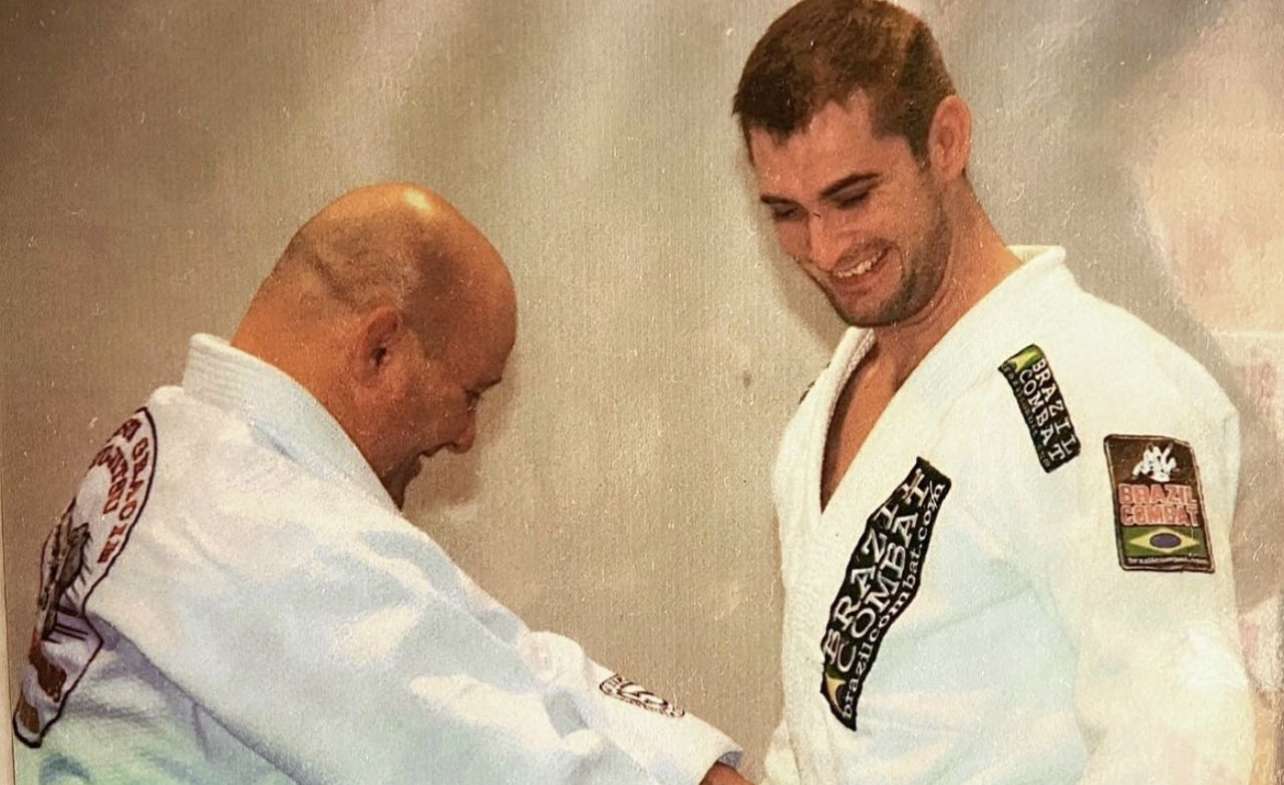 Carlson Gracie Jr. awards Ben Hall his black belt